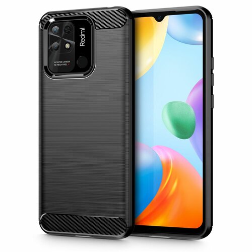 Etui TECH-PROTECT TPUCarbon do Xiaomi Redmi 10C Czarny