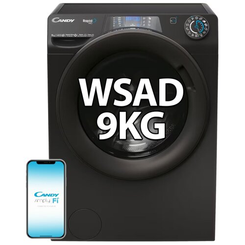 Pralka CANDY RP 496BWMBCB 1-S Rapido Pro 9kg 1400 obr A