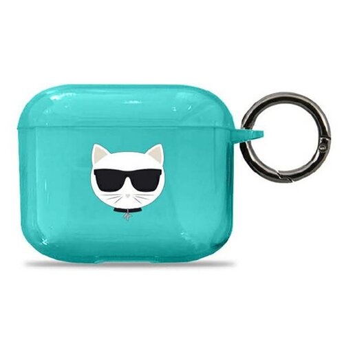 Etui do słuchawki KARL LAGERFELD Choupette Head do Apple AirPods 3 Niebieski
