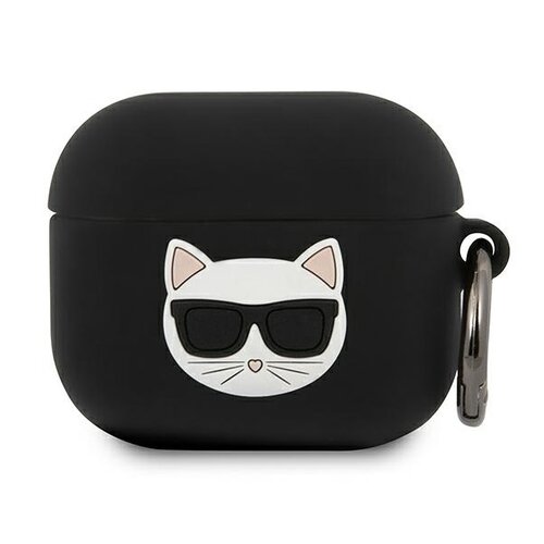 Etui na słuchawki KARL LAGERFELD Silicone Choupette do Apple AirPods 3 Czarny