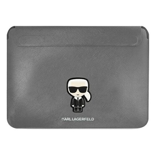 Etui na laptopa KARL LAGERFELD Saffiano Sleeve 16 cali Srebrny