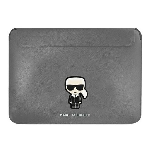 Etui na laptopa KARL LAGERFELD Saffiano Sleeve 14 cali Srebrny