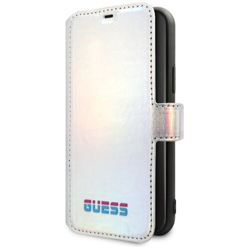 Etui GUESS Book Iridescent do Apple iPhone 11 Pro Srebrny