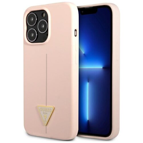 Etui GUESS Silicone Triangle do Apple iPhone 13 Pro Różowy