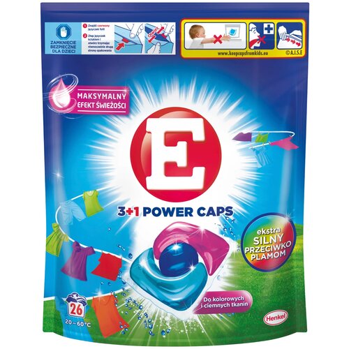 Kapsułki do prania E 3+1 Power Caps Color - 26 szt.