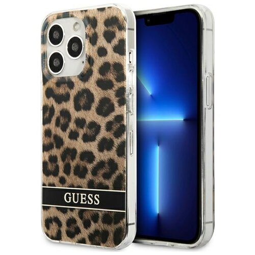 Etui GUESS Leopard do Apple iPhone 13 Pro Brązowy