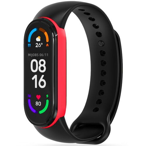 Pasek TECH-PROTECT IconBand do Xiaomi Mi Smart Band 5/6/7/NFC Czarno-czerwony