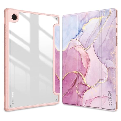 Etui na Galaxy Tab A8 10.5 X200/X205 TECH-PROTECT SmartCase Hybrid Marble