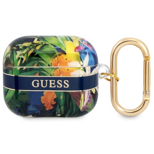 Etui na słuchawki GUESS Flower Strap GUA3HHFLB Niebieski