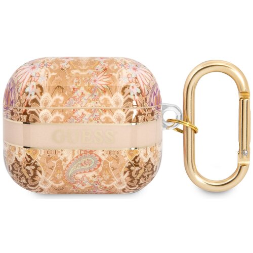 Etui na słuchawki GUESS Paisley Strap Złoty
