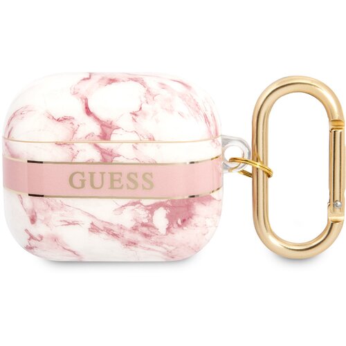 Etui na słuchawki GUESS Marble Strap Różowy