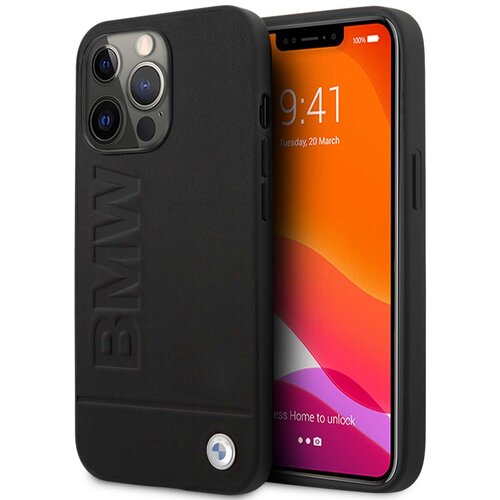 Etui BMW Signature Logo Imprint do Apple iPhone 13 Pro Max Czarny