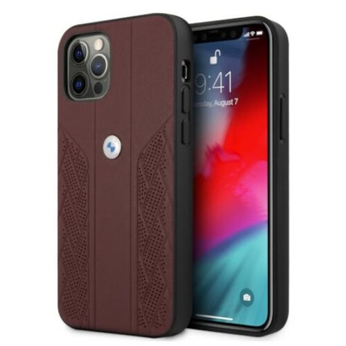 Etui BMW Curve Perforate do Apple iPhone 12/12 Pro Czerwony