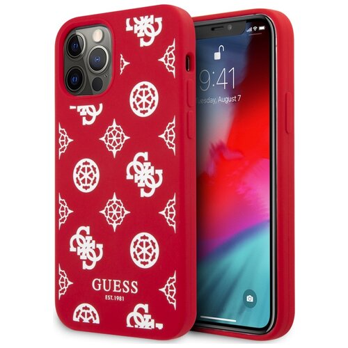 Etui GUESS Peony Collection do Apple iPhone 12 Pro Max Czerwony