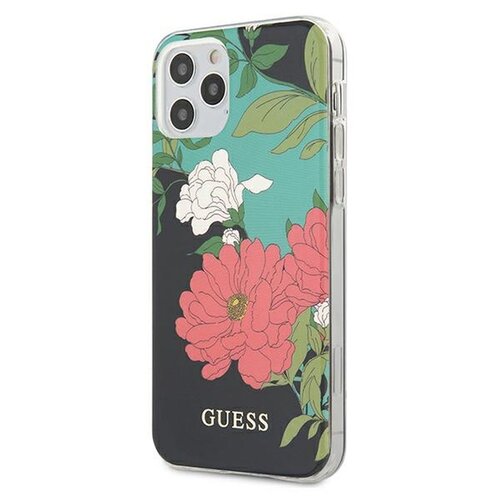 Etui GUESS Flower Collection do Apple iPhone 12 Pro Max Czarny