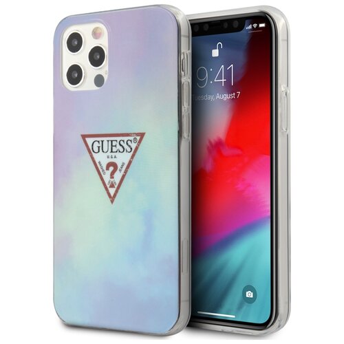 Etui GUESS Tie & Die Collection do Apple iPhone 12/12 Pro Niebieski