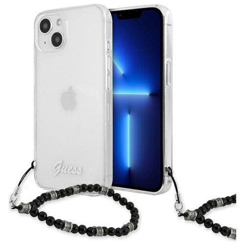 Etui GUESS Black Pearl do Apple iPhone 13 Mini Przezroczysty