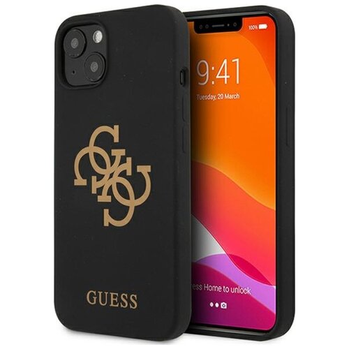 Etui GUESS Silicone 4G Logo do Apple iPhone 13 Mini Czarny