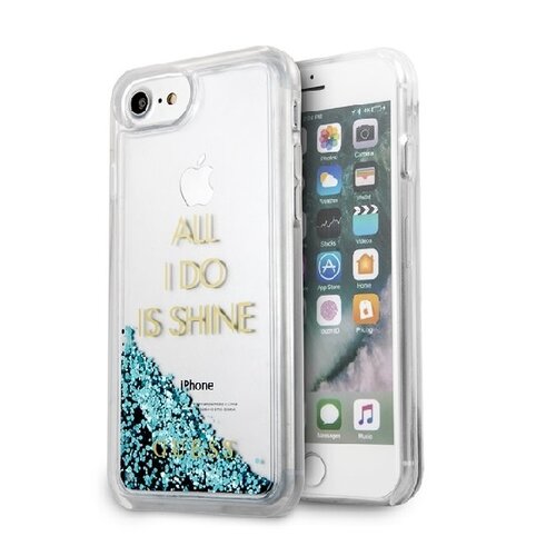 Etui GUESS Liquid Glitter Party do Apple iPhone 7 Niebieski