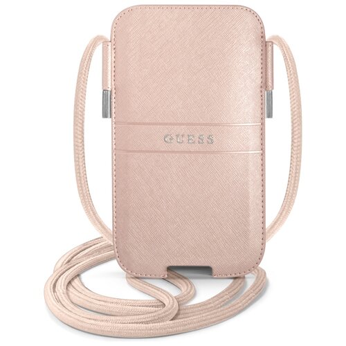 Torba GUESS Saffiano Strap Różowy