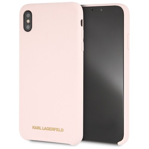 Etui KARL LAGERFELD Silicone do Apple iPhone Xs Max Jasnoróżowy