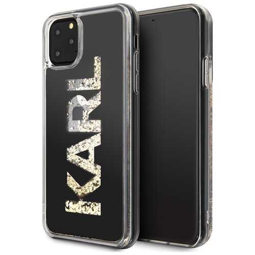 Etui KARL LAGERFELD Karl Logo Glitter do Apple iPhone 11 Pro Max Czarny