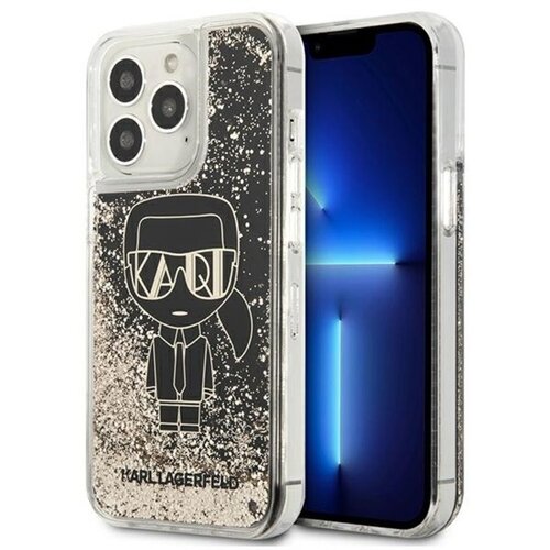 Etui KARL LAGERFELD Liquid Glitter Gatsby do Apple iPhone 13 Pro Czarny