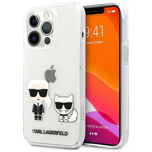 Etui KARL LAGERFELD Transparent Karl & Choupette do Apple iPhone 13 Pro Max Przezroczysty