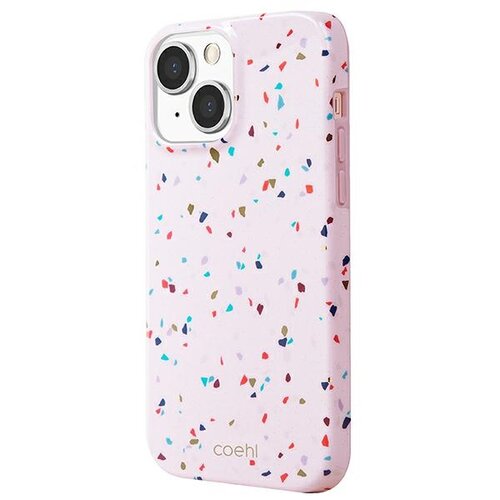 Etui UNIQ Coehl Terrazzo do Apple iPhone 13 Różowy