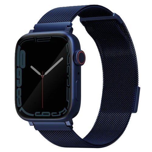 Pasek UNIQ Dante do Apple Watch 1/2/3/4/5/6/7/8/9/SE/SE2 (38/40/41mm) Niebieski