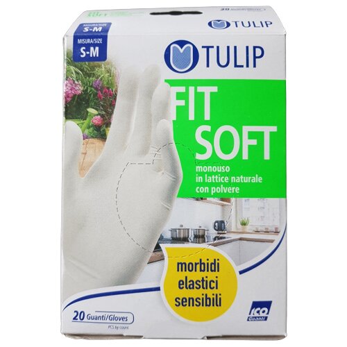 Rękawiczki lateksowe ICO GUANTI Tulip Fit Soft (rozmiar S/M)