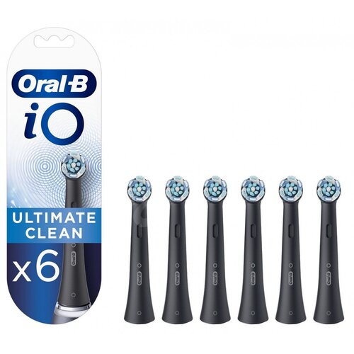 Oryginalna końcówka szczoteczki ORAL-B IO Ultimate Clean EB6 Czarny (6 szt.) (Skuteczne czyszczenie)