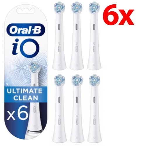 Oryginalna końcówka szczoteczki ORAL-B IO Ultimate Clean EB6 Biały (6 szt.) (Skuteczne czyszczenie)