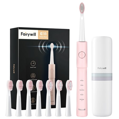 Szczoteczka soniczna FAIRYWILL FW-E11 Różowy