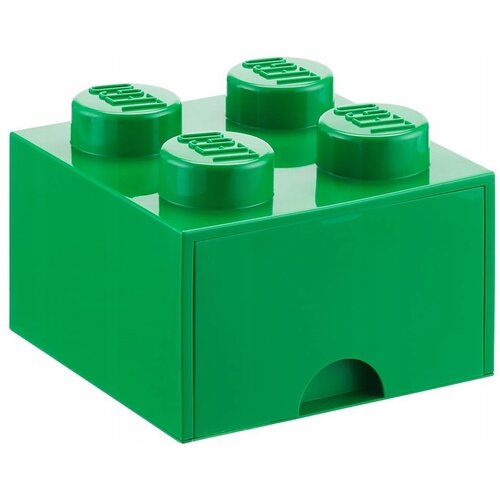 Pojemnik na LEGO z szufladką Brick 4 Zielony 40051734