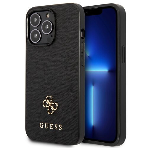 Etui GUESS Saffiano 4G Small Metal Logo do Apple iPhone 13 Pro Czarny
