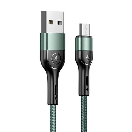 Kabel USB - Micro USB USAMS U55 2A 1 m Zielony
