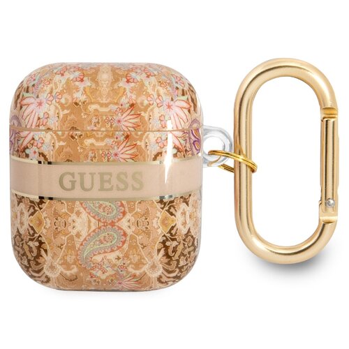 Etui na słuchawki GUESS Paisley Strap Złoty