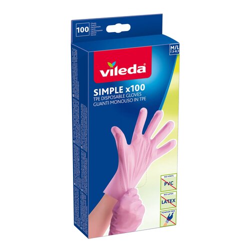 Rękawiczki gumowe VILEDA Simple 170902 (rozmiar M/L)