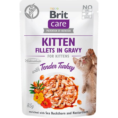 Karma dla kota BRIT Care Junior Fillets In Gravy Indyk 85 g