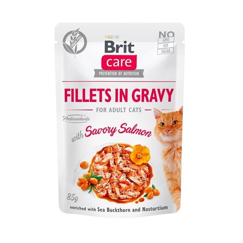 Karma dla kota BRIT Care Fillets In Gravy Łosoś 85 g