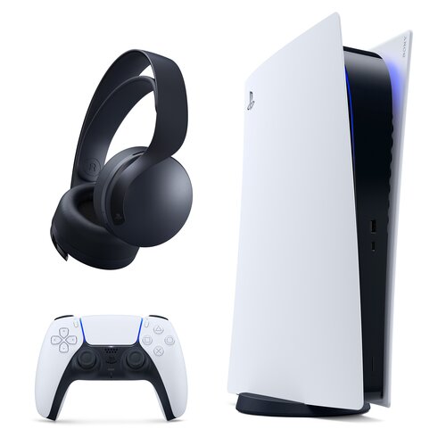 Konsola SONY PlayStation 5 Digital + Słuchawki Pulse 3D Czarny