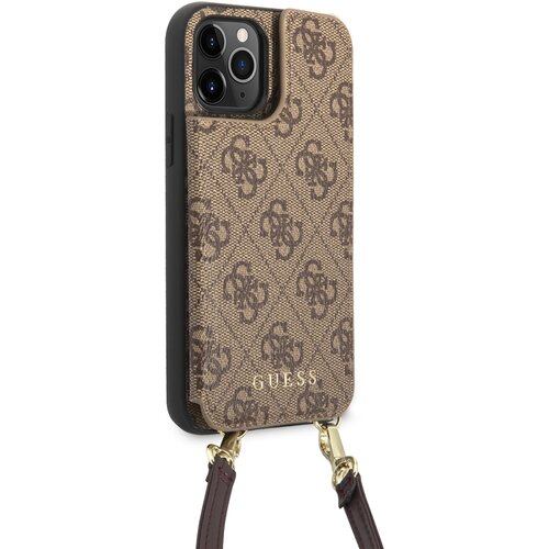 Etui GUESS 4G Crossbody Cardslot do Apple iPhone 12/12 Pro Brązowy