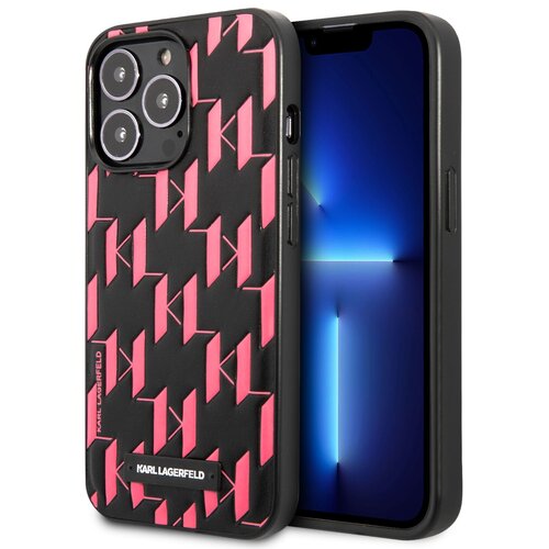Etui KARL LAGERFELD Monogram Plaque do Apple iPhone 13 Pro Różowy