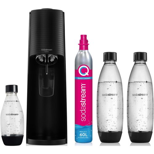 Saturator SODASTREAM Terra Czarny + 3 butelki