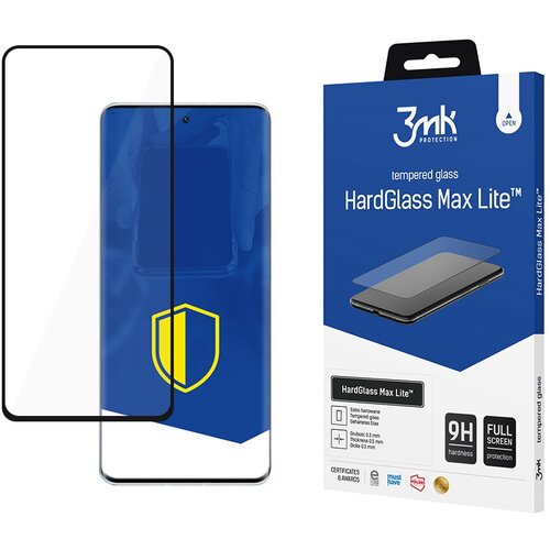 Szkło hartowane 3MK HardGlass Max Lite do Xiaomi 12 Lite Czarny