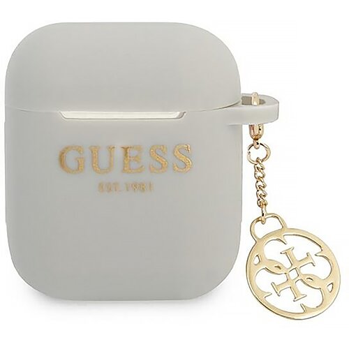 Etui na słuchawki GUESS Silicone Charm 4G Collection Szary