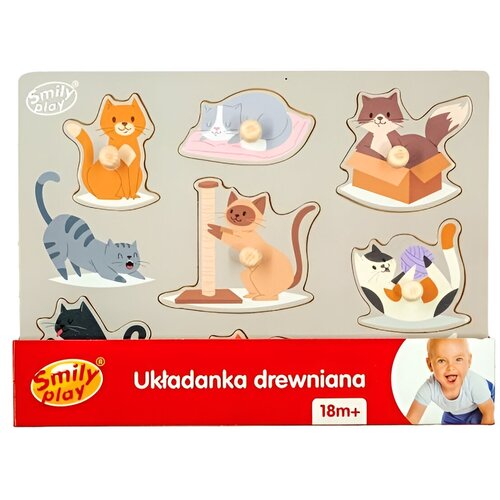 Układanka SMILY PLAY Kotki SPW83810 (7 elementów)