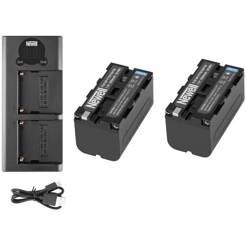 Ładowarka dwukanałowa NEWELL DL-USB-C + 2 akumulatory NP-F770 do Sony