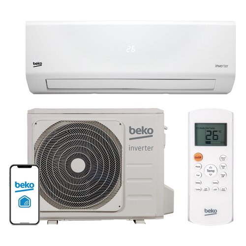 Klimatyzator BEKO Split BEHPI 120/BEHPI 121 z usługą montażu + Osłona klimatyzatora TCL uniwersalna M Szary + Środek do odgrzybiania NANOCLEAN Air 520 400 ml